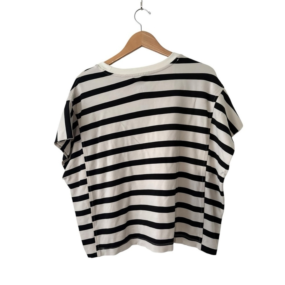 A New Day Black and Cream Striped Women's Top I Size: XX-Large - Picture 5 of 6